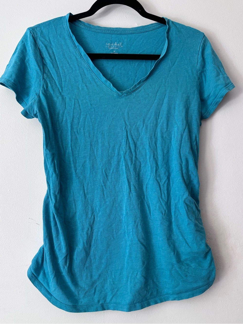 Isabel Maternity by Ingrid & Isabel Teal V-Neck Short Sleeve Tee